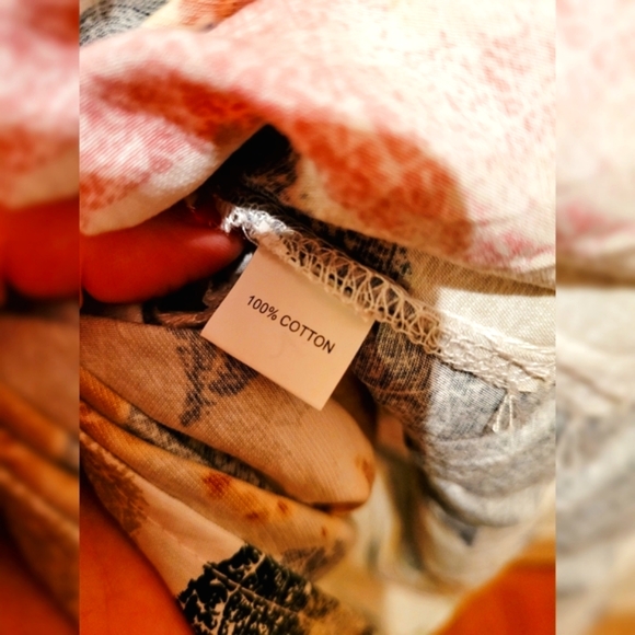 NWT SM WORDROBE Printed Leafs Dress 100 COTTON - Picture 13 of 16